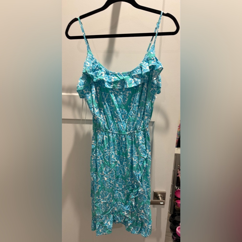 Lilly Pulitzer Aqua Turquoise Ruffle Sundress
